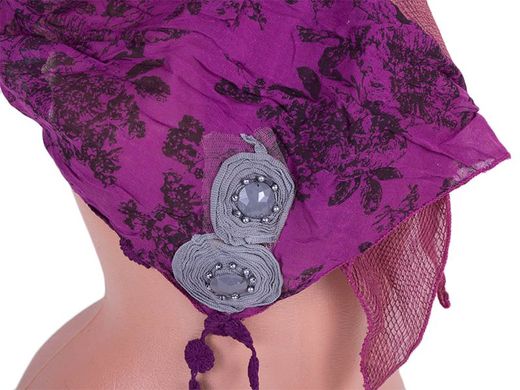 Фиолетовый хлопковый шарф для женщин ETERNO ES0206-16-1, Фиолетовый