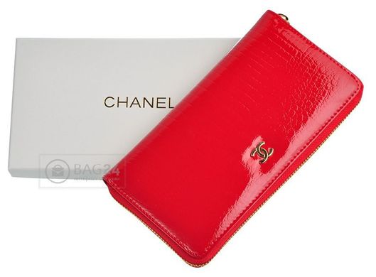 Шикарный женский кожаный кошелек CHANEL 13397, Красный