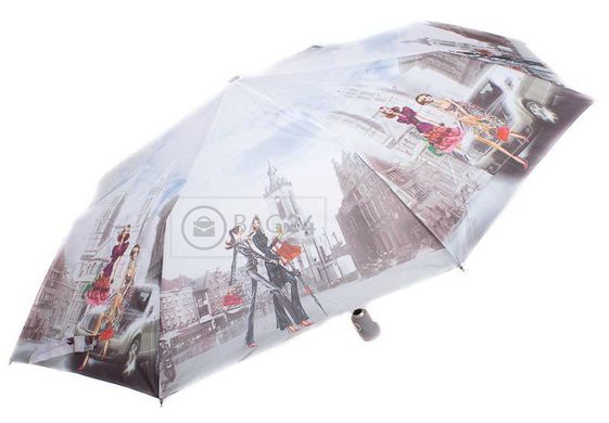 Світла жіноча парасолька, автомат. ZEST Z23945-22, Сірий
