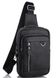 Мужской кожаный рюкзак на одну лямку через плечо Tiding Bag A25F-6315A Черный
