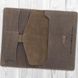 Містке шкіряне портмоне коричневого кольору з авторським художнім тисненням "7 wonders of the world"