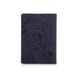 Синя обкладинка для паспорта ручної роботи з художнім тисненням