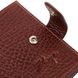 Зручний чоловічий гаманець з хлястиком із натуральної шкіри KARYA 21088 Світло-коричневий