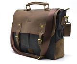 Чоловіча сумка-портфель шкіра + качка RG-3960-4lx від українського бренду TARWA Коричневий фото