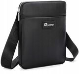 Мужская сумка наплечная сумка из эко кожи PU Reverse черная фото