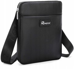 Мужская сумка наплечная сумка из эко кожи PU Reverse черная