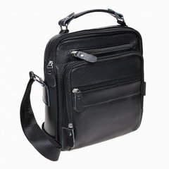 Чоловіча шкіряна сумка на плече Borsa Leather K15112-black