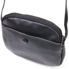 Зручна жіноча сумка через плече з натуральної шкіри 22133 Vintage Чорна