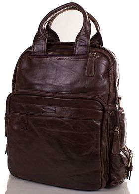 Вместительный кожаный рюкзак ETERNO ET2185, Коричневый