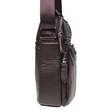Мужская вертикальная кожаная сумка Keizer K13657-brown для документов, Тайвань