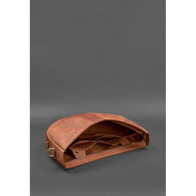 Натуральна шкіряна сумка Круасан світло-коричнева Blanknote BN-BAG-12-k-kr