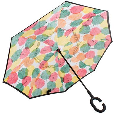 Зонт-трость обратного сложения механический женский ART RAIN (АРТ РЕЙН) ZAR11989-1 Черный