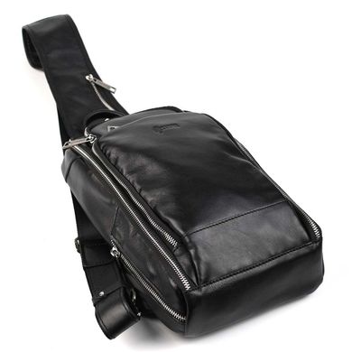 Мужской рюкзак слинг на одно плечо TARWA GA-0910-4lx Наппа Черный