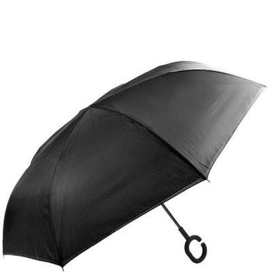Зонт-трость обратного сложения механический женский ART RAIN (АРТ РЕЙН) ZAR11989-1 Черный