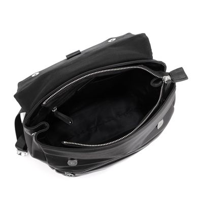 Мужской кожаный рюкзак черный Tiding Bag NM29-88066A Черный