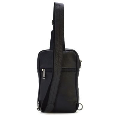 Кожаный мужской слинг, косуха, рюкзак на одно плечо FA-0205-3md TARWA флотар Черный