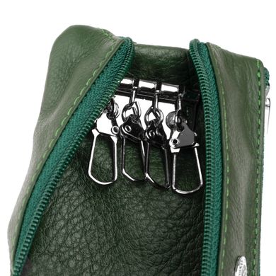 Ключница-кошелек с кармашком унисекс ST Leather 19348 Зеленая