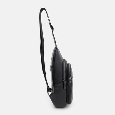 Чоловічий рюкзак шкіряний через плече Keizer K11022bl-black