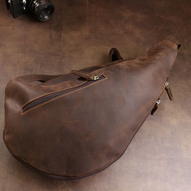 Кожаная мужская винтажная сумка через плечо Vintage 20373 Коричневый
