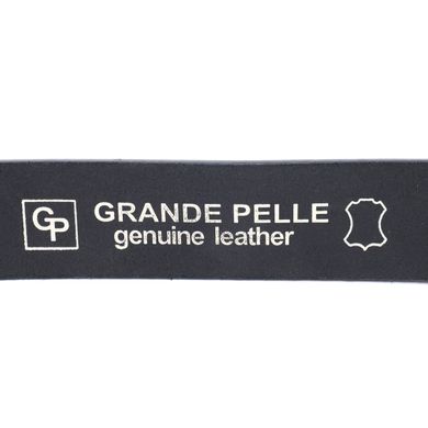 Кожаный брючный ремень для мужчин из квадратной пряжкой GRANDE PELLE 11678 Черный