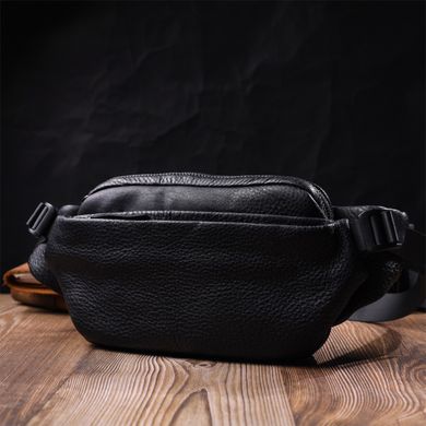 Оригінальна чоловіча сумка через плече із натуральної шкіри SHVIGEL sale_15016 Чорна