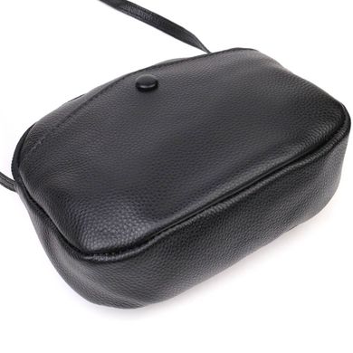 Удобная женская сумка через плечо из натуральной кожи 22133 Vintage Черная