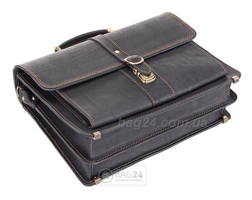 Эксклюзивный кожаный мужской портфель из натуральной кожи, Черный