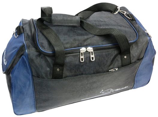 Спортивная сумка Wallaby 447-1 черный с синим, 59 л
