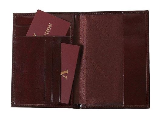 Портмоне-обложка паспорта кожаное Vip Collection 19 Newport Коричневое 19.B.NP