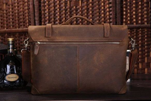 Чоловік шкіряний портфель TIDING BAG 7082R Коричневий