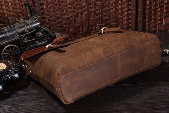 Мужской кожаный портфель TIDING BAG 7082R Коричневый