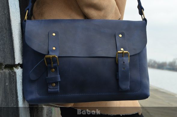 Багатофункціональна сумка зі шкіри високої якості, Синій
