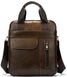 Вертикальна сумка чоловіча Vintage 14787 Світло-коричнева