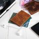 Дизайнерська обкладинка-органайзер для ID паспорта та інших документів з глянсової шкіри кольору глини, колекція "Mehendi Art"