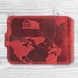 Червоний дизайнерський Затискач для грошей з натуральної матової шкіри, колекція "7 wonders of the world"