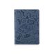 Дизайнерська шкіряна обкладинка для паспорта блакитного кольору, колекція "Let's Go Travel"
