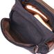 Горизонтальная мужская сумка с клапаном текстильная 21247 Vintage Черная