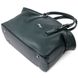 Практичная деловая женская сумка KARYA 20889 кожаная Зеленый