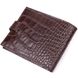 Практичний чоловічий шкіряний гаманець з тисненням під крокодила KARYA 21368 Коричневий
