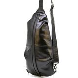 Рюкзак-слинг на одно плечо из натуральной кожи TARWA Govard GA-0705-3md Черный фото