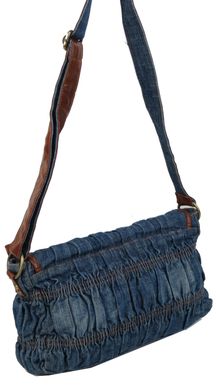 Женская джинсовая сумка через плечо Fashion jeans bag синяя