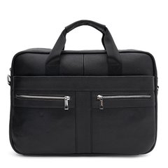 Мужская кожаная сумка - портфель Keizer K17067bl-black