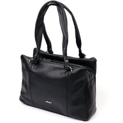 Практична сумка жіноча з ручками KARYA 20890 шкіряна Чорний