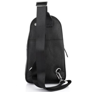 Мужская сумка-слинг через плечо натуральная кожа Tiding Bag SM8-818A Черный