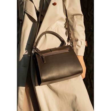 Шкіряна жіноча сумка Ester темно-коричнева краст Blanknote TW-Ester-brown