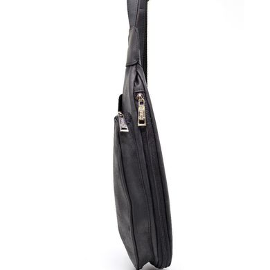 Компактний шкіряний рюкзак на одне плече RA-3026-3md TARWA Чорний