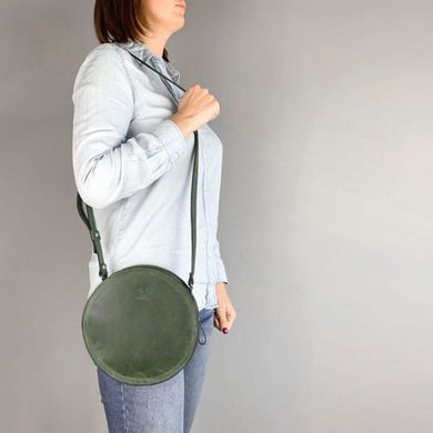 Жіноча шкіряна сумка Amy S зелена вінтажна Blanknote TW-Amy-small-green-crz