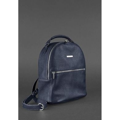 Натуральний шкіряний міні-рюкзак Kylie синій Blanknote BN-BAG-22-navy-blue