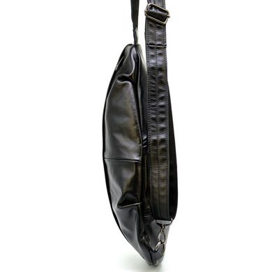 Рюкзак-слінг на одне плече з натуральної шкіри TARWA Govard GA-0705-3md Чорний