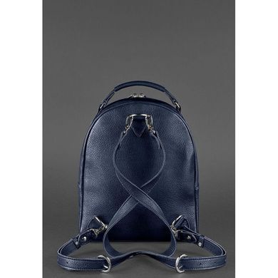 Натуральний шкіряний міні-рюкзак Kylie синій Blanknote BN-BAG-22-navy-blue